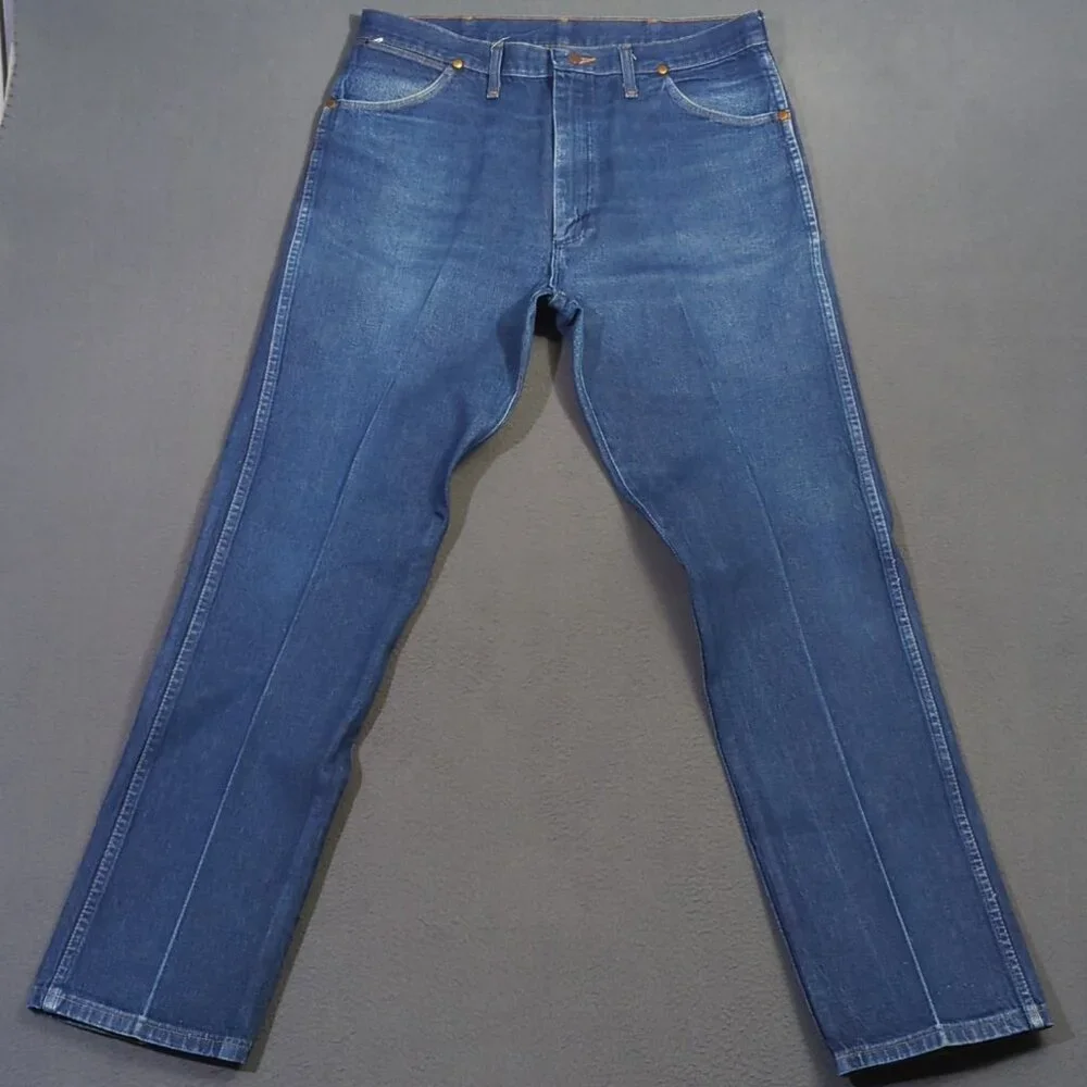 Wrangler VTG Jeans Men's 38x33 Fits 34x33 Blue 13MWZ Cowboy Cut Western USA Made